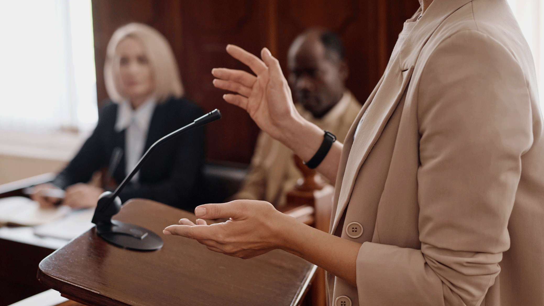 Expert Witness courtroom scene